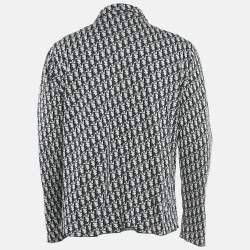 مملوكة مسبقًا Dior Homme Blue Oblique Cotton Knit Shirt M