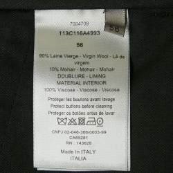 Pre Owned Dior Homme Black Wool Formal Trousers XXXL