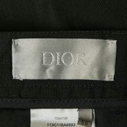 Pre Owned Dior Homme Black Wool Formal Trousers XXXL