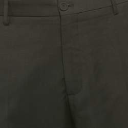 Pre Owned Dior Homme Black Wool Formal Trousers XXXL