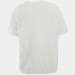 Pre Owned Dior Homme Grey Oblique Terry Cotton T-Shirt XXL