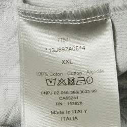Pre Owned Dior Homme Grey Oblique Terry Cotton T-Shirt XXL
