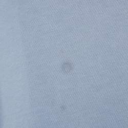 Pre Owned Dior Homme Blue Logo Embroidered Cotton T-Shirt XL