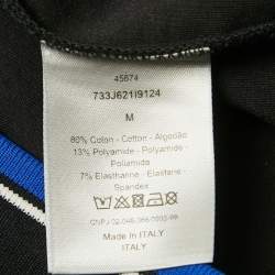 مملوكة مسبقًا سويت شيرت ديور أوم قطني أسود بتطريز نيواف مقاس متوسط