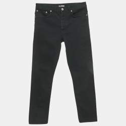 مملوكة مسبقًا Dior Homme Black Denim Slim 17-Regular Jeans XS/Waist 28"