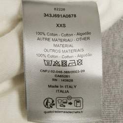 Pre Owned هودي ديور هوم رمادي مطبوع عليه شعار بمظهر متضرر مقاس صغير جدًا جدًا