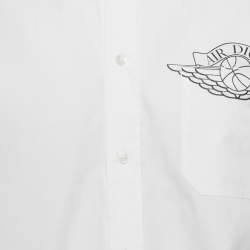 مملوكة مسبقًا Dior Homme x Jordan White Air Dior Print Cotton Shirt M