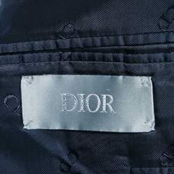 مملوكة مسبقًا Dior Homme Blue Gabardine Regular Fit Blazer L