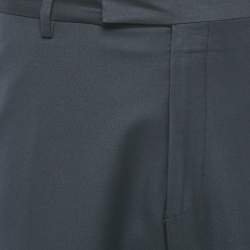 Pre Owned بنطلون رسمي صوف أزرق ديور هوم مقاس كبير