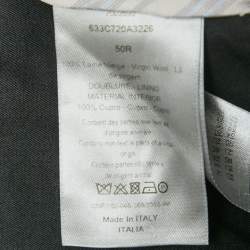 Pre Owned بنطلون رسمي صوف أزرق ديور هوم مقاس كبير