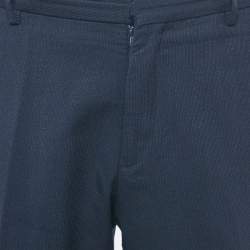 Pre Owned Dior Homme Blue Wool Formal Trousers L