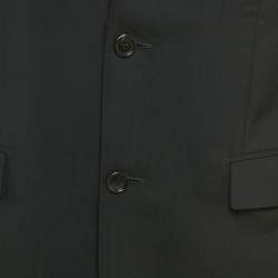 Pre Owned جاكيت ديور هوم صوف أسود بقصة عادية مقاس كبير - لارج