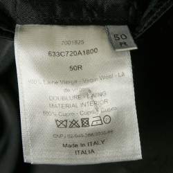 Pre Owned جاكيت ديور هوم صوف أسود بقصة عادية مقاس كبير - لارج