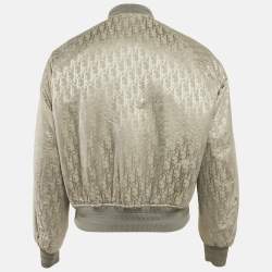 Pre Owned Dior Homme Grey Oblique Nylon Reversible Blouson M