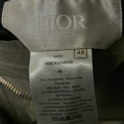 Pre Owned Dior Homme Grey Oblique Nylon Reversible Blouson M