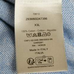 مملوكة مسبقًا Dior Homme Blue Oblique Jersey Polo T-Shirt XXXL