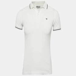Pre Owned Dior Homme White Pique Polo T-Shirt XS