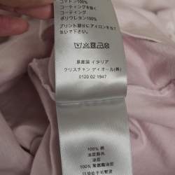 مملوكة مسبقًا تيشيرت ديور أوم وردي مطبوع برقبة دائرية مقاس كبير جدًا