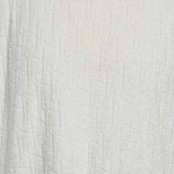 مملوكة مسبقًا Dior Homme White Oblique Terry Cotton Crew Neck T-Shirt XL