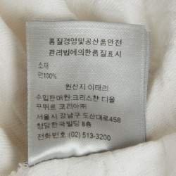 مملوكة مسبقًا Dior Homme White Oblique Terry Cotton Crew Neck T-Shirt XL