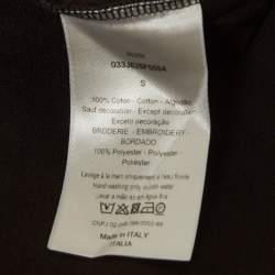 Pre Owned Dior Homme Black Logo Embroidered Jersey T-Shirt S