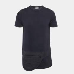 Pre Owned Dior Homme Blue Jersey Pocket Detail T-Shirt S