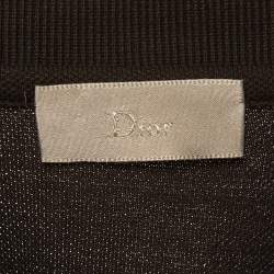 Pre Owned Dior Homme Black Pique Pocket Detail Polo T-Shirt M
