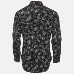 Pre Owned Dior Homme All-Over Logo Print Cotton Long Sleeve Shirt M