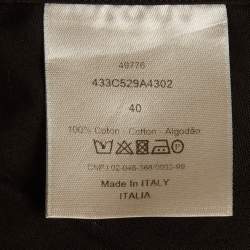 Pre Owned Dior Homme All-Over Logo Print Cotton Long Sleeve Shirt M