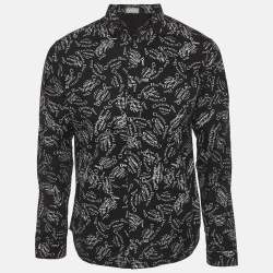 Pre Owned Dior Homme All-Over Logo Print Cotton Long Sleeve Shirt M