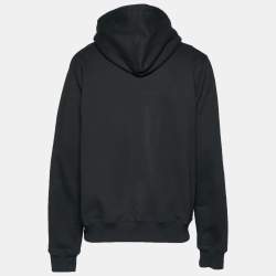 Pre Owned Dior Homme Black Jersey Logo Detail Hoodie XXL