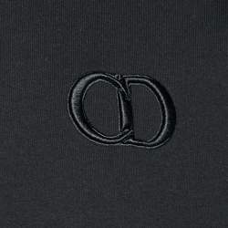 Pre Owned Dior Homme Black Jersey Logo Detail Hoodie XXL