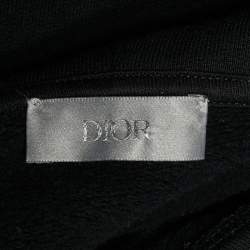 Pre Owned Dior Homme Black Jersey Logo Detail Hoodie XXL