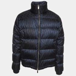 مملوكة مسبقًا Dior Homme Navy Blue Oblique Nylon Down Jacket L