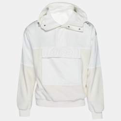 Pre Owned Dior Homme Cream Cotton and Fleece Hoodie S