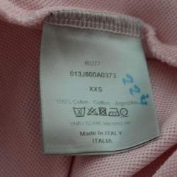 مملوكة مسبقًا Dior Homme Pink Logo-Embroidered Cotton Pique Polo T-Shirt XXS