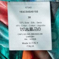 Pre Owned Dior X Kenny Scharf Multicolor Swirl Oblique Silk Shirt S