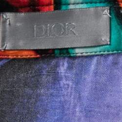 Pre Owned Dior X Kenny Scharf Multicolor Swirl Oblique Silk Shirt S