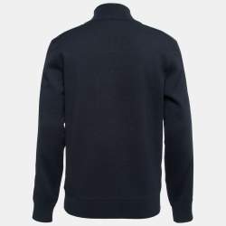 Pre Owned Dior Homme Navy Blue Wool Oblique Insert High Collar Sweater L