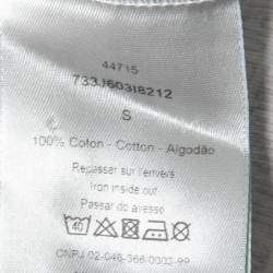 Dior Homme White Newave Print Cotton Crew Neck T-Shirt S