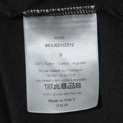 Pre Owned Dior Homme Black Atelier Print Cotton Crew Neck T-Shirt S