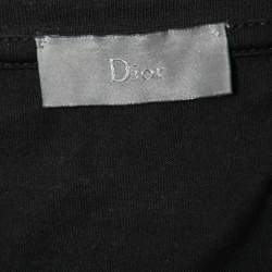Pre Owned Dior Homme Black Atelier Print Cotton Crew Neck T-Shirt S