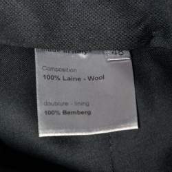 Pre Owned Dior Homme Black Wool Drop 10 Tailored Trousers M