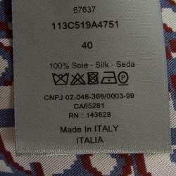 Dior Homme Blue Oblique Pixel Printed Silk Short Sleeve Shirt XS