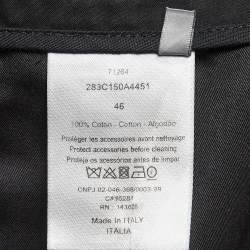 Dior Homme Black Cotton Belted Cargo Shorts S