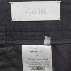 Dior Homme Black Cotton Belted Cargo Shorts S