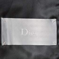 Pre Owned Dior Homme Black Leather Bomber Jacket M