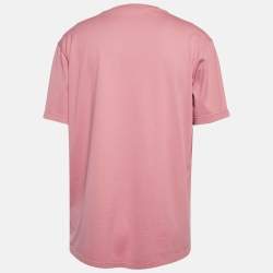 Pre Owned Dior Homme X Travis Pink Printed Cotton T-Shirt L