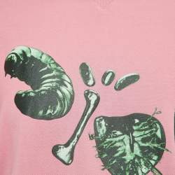 Pre Owned Dior Homme X Travis Pink Printed Cotton T-Shirt L