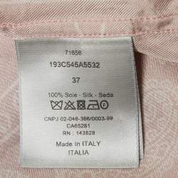 Pre Owned Dior Homme Pink Bandana Print Silk Shirt XS